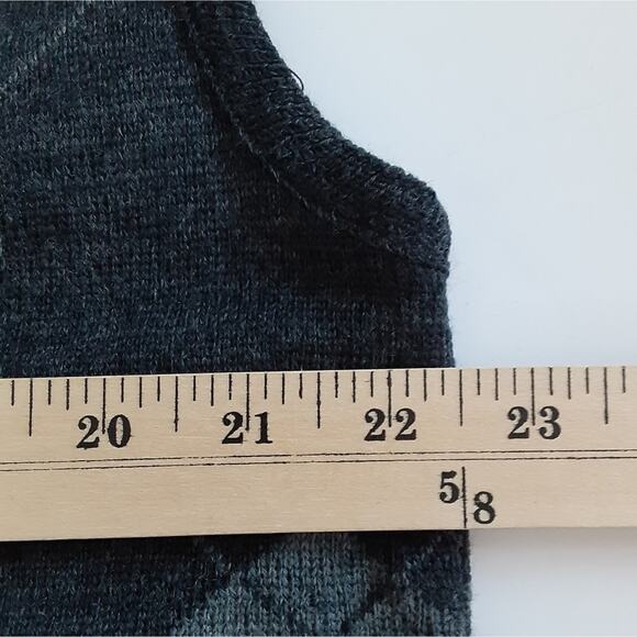 Vintage Pendleton Argyle Sweater Vest Dark Gray Womens S Petite Dark Academia - Picture 13 of 15